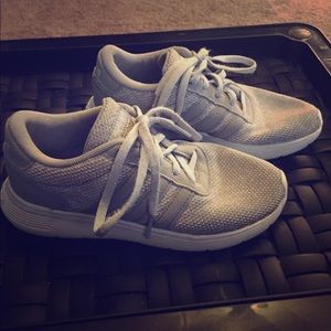 Grey Knit Adidas Running Shoe